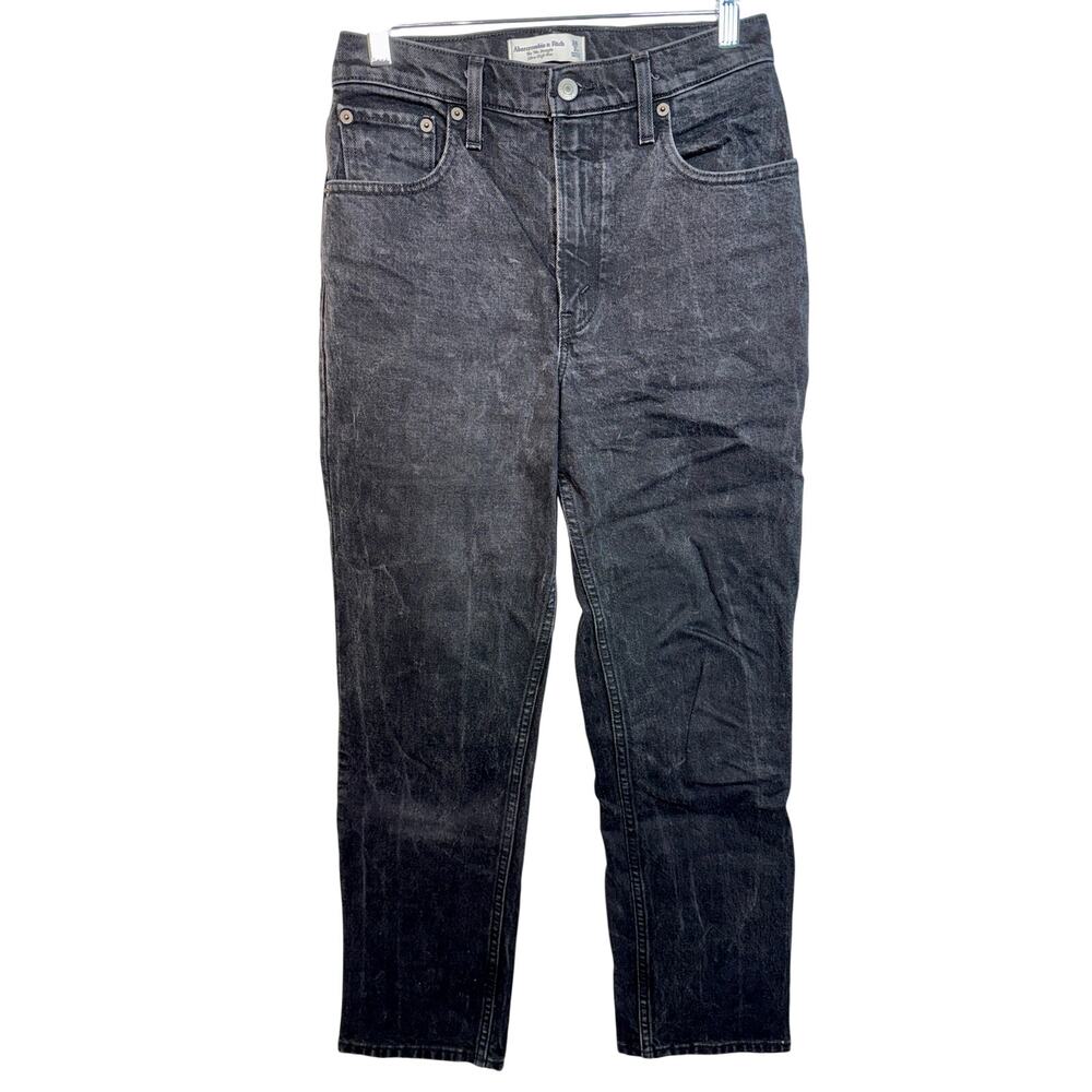 Abercrombie & Fitch Black The 90s Straight Ultra High Rise Jeans Womens 26 2 S
